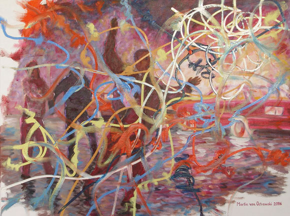  Martin von Ostrowski: Unruhen, 2006, Öl auf Leinwand, 60 x 80 cm