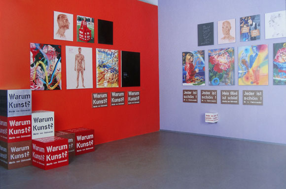 Martin von Ostrowski: Warum Kunst? Detailansicht orange und violette Wand