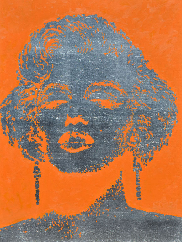 Martin von Ostrowski: Königin Luise orange, 1994, Öl auf Leinwand, 60 x 45 cm