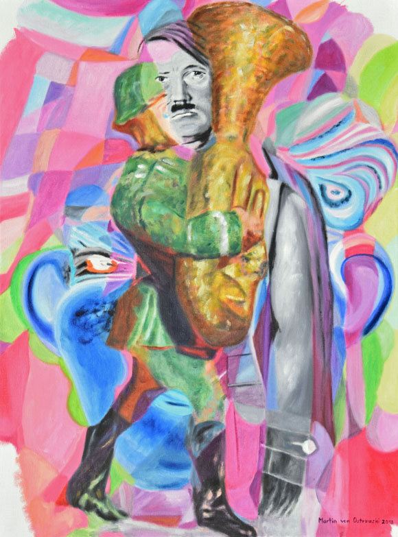 Martin von Ostrowski: Psychogramm eines Verführers, 2018, Öl auf Leinwand, 80 x 60 cm