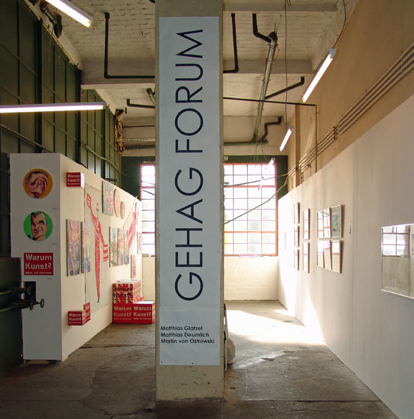 Martin von Ostrowski im Berliner Kunstsalon 2004, Installation: Warum Kunst?