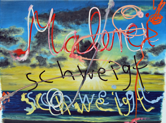 Martin von Ostrowski: Malerei schweigt 2011, Öl auf Leinwand, 60 x 80 cm